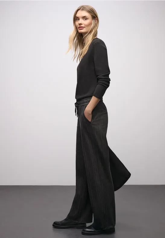 Pantalon Fishbone Jacquard Black