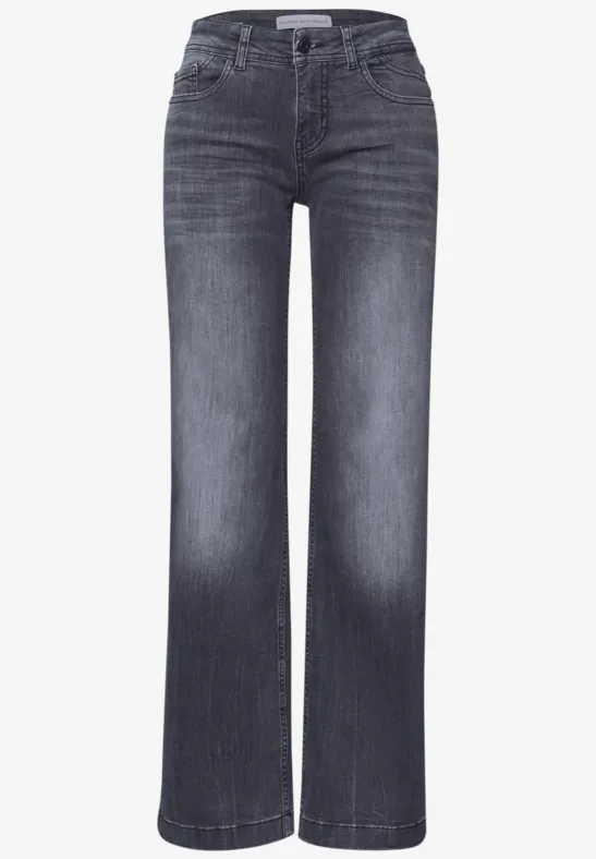 Wide Legs Jeans Steel Grey Washed
