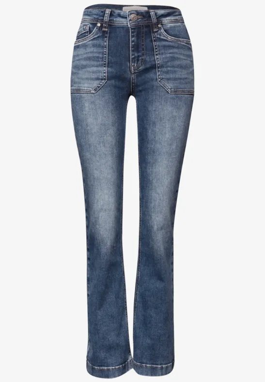 Bootcut Jeans Medium Blue Random Washed