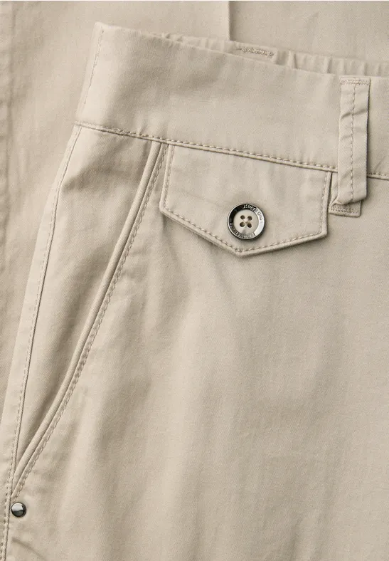 Chino im Casual Fit in softer Qualität buff grey