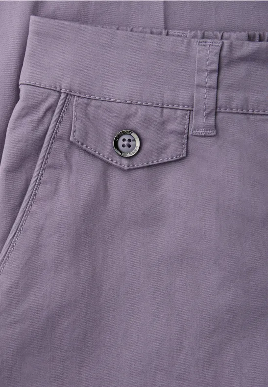 Chino im Casual Fit in softer Qualität faded violet