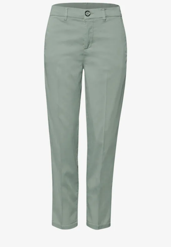 Slim Leg Chino aus Lyocellmix dark mint green
