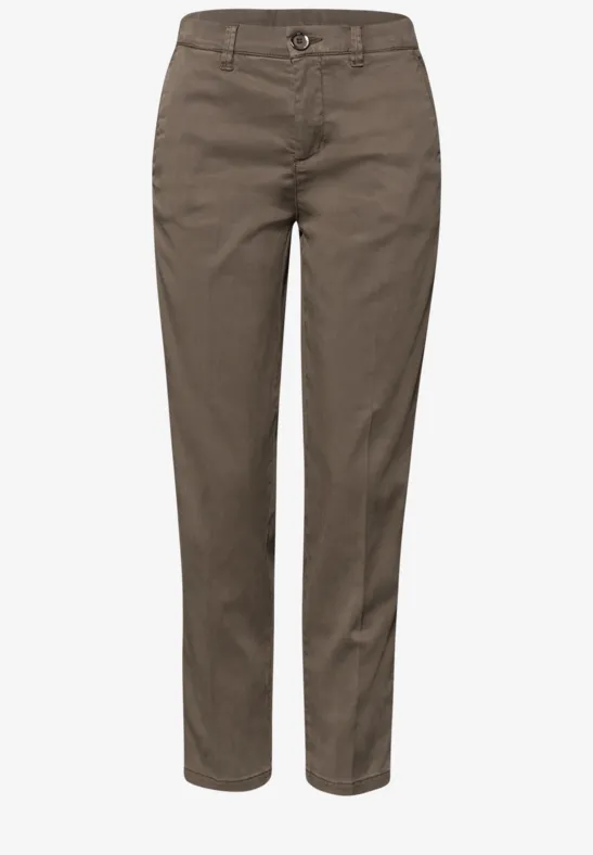 Spodnie chinosy Slim Leg wykonane z mieszanki lyocellu cold brew brown