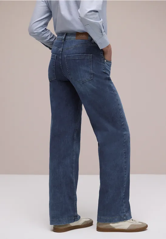 Wide Leg Jeans dark blue wash