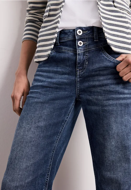 Wide Legs Jeans dark blue wash