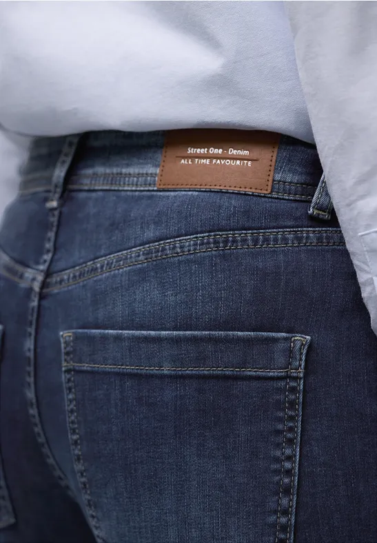 Wide Leg Jeans dark blue wash