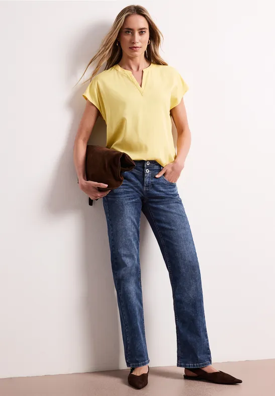 Jeans Straight Legs dark blue wash