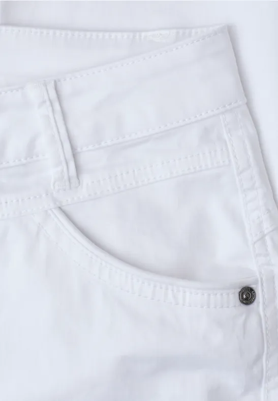 7/8 Slim Legs broek in satijnlook White