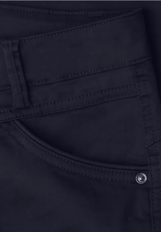 7/8 Slim Legs broek in satijnlook shadowed navy