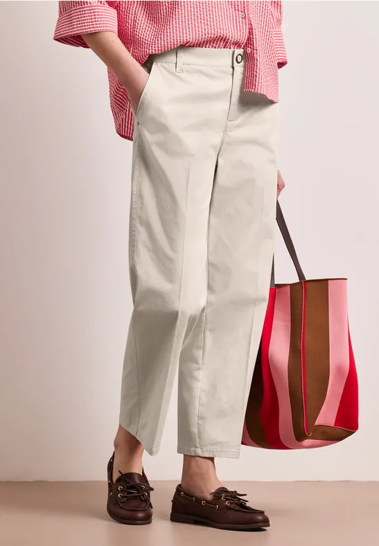 Straight Leg Chino im Casual Fit silkstone white