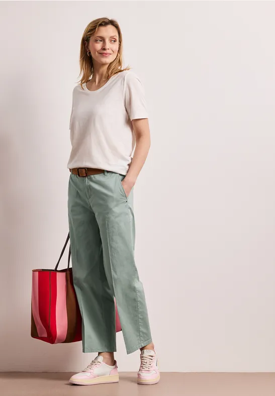 Straight Leg Chino im Casual Fit dark mint green