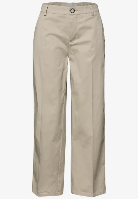 Straight Legs chino's in een casual pasvorm cobble stone