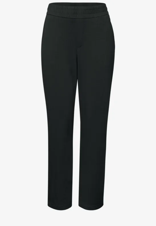 Mid Waist Slim Leg Pantalon Loose Fit pine grove green