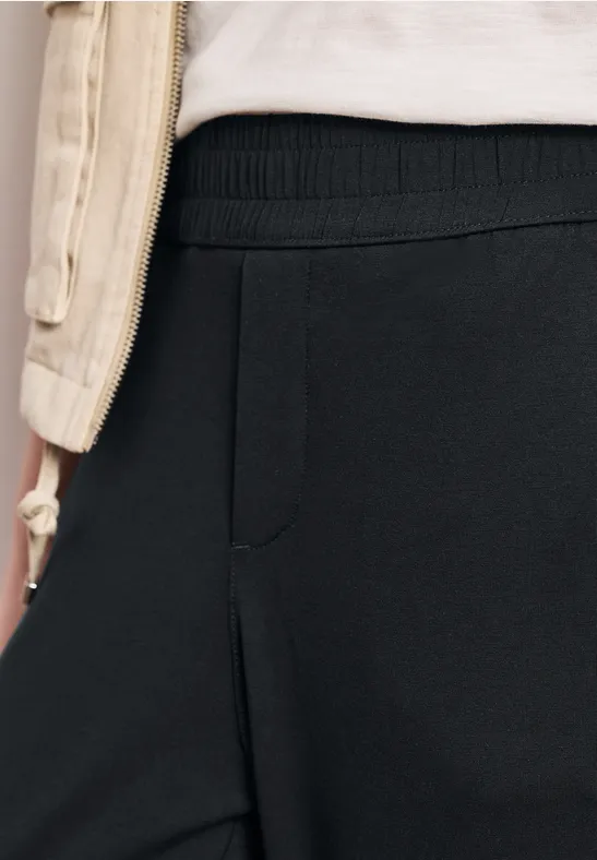 Mid Waist Slim Leg Pantalon Loose Fit pine grove green