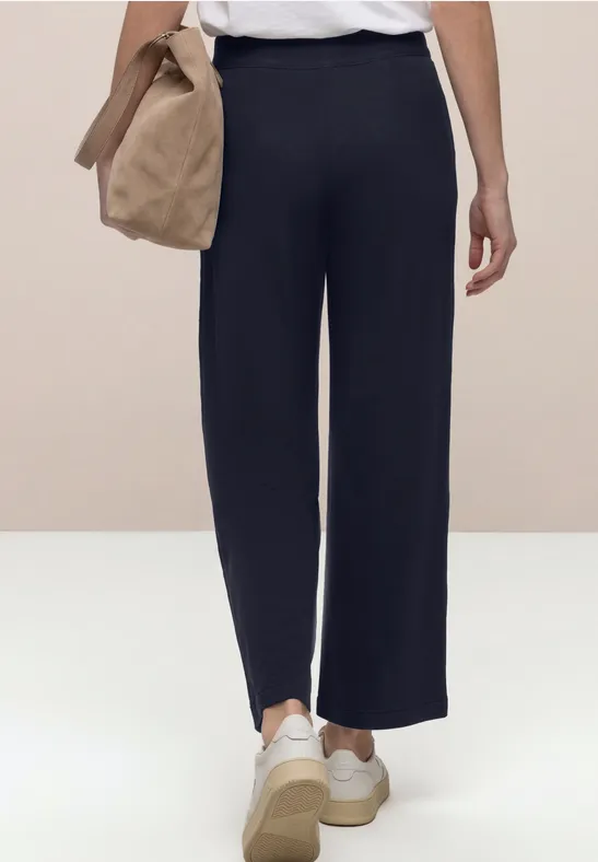 High Waist Wide Leg Hose im Loose Fit deep blue