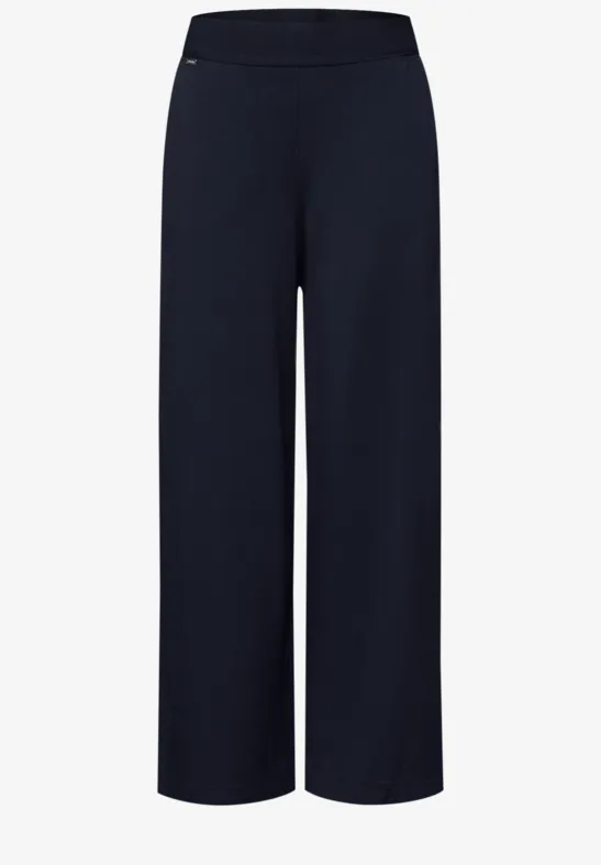 High Waist Wide Leg Hose im Loose Fit deep blue
