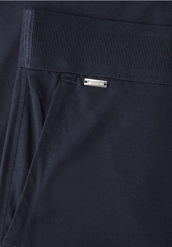 High Waist Wide Leg Hose im Loose Fit deep blue