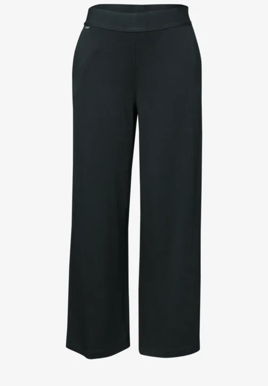 High Waist Wide Leg Hose im Loose Fit pine grove green