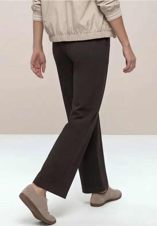 High Waist Wide Leg Hose im Loose Fit deep earth