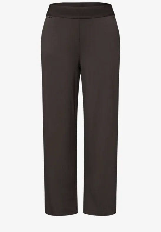 High Waist Wide Leg Hose im Loose Fit deep earth