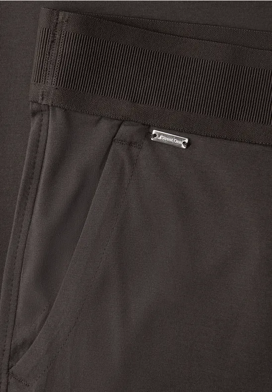 High Waist Wide Leg Hose im Loose Fit deep earth