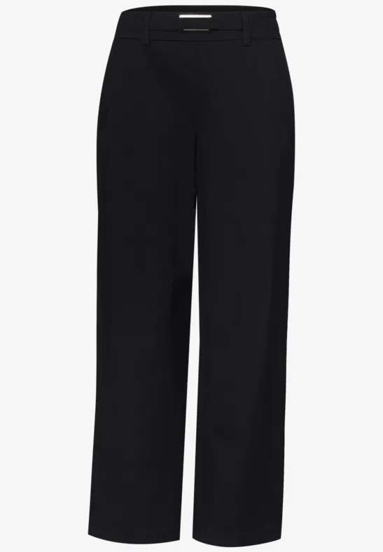 Straight Leg Hose mit Schnallendetail Black