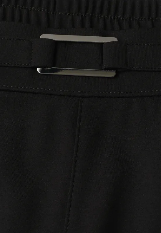 Straight Leg Hose mit Schnallendetail Black