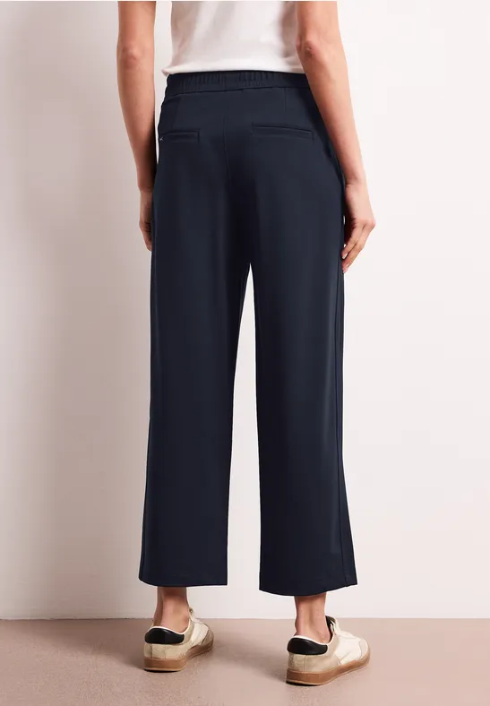 Straight Leg Hose mit Schnallendetail deep blue