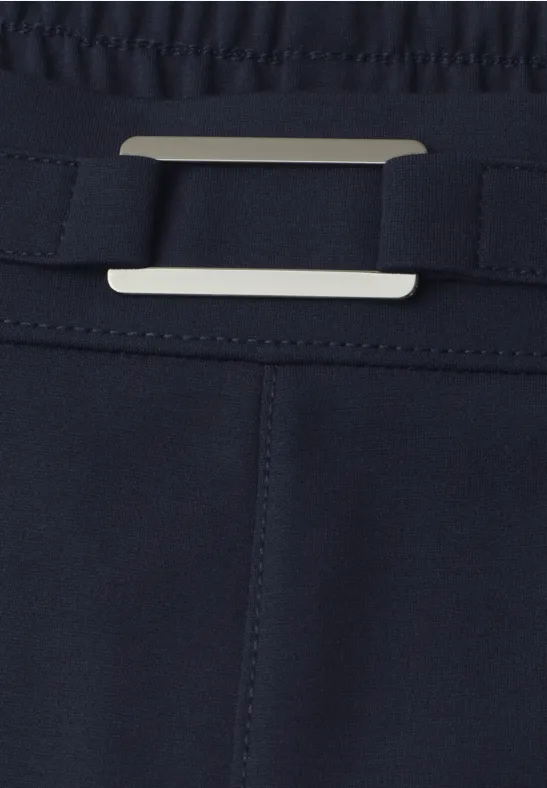 Straight Leg Hose mit Schnallendetail deep blue