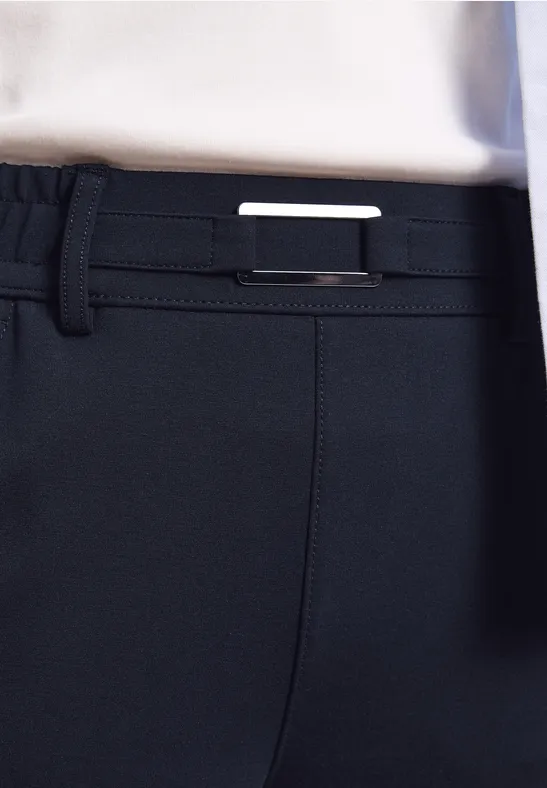 Straight Leg Hose mit Schnallendetail deep blue