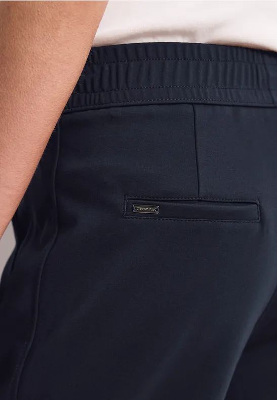 Straight Leg Hose mit Schnallendetail deep blue