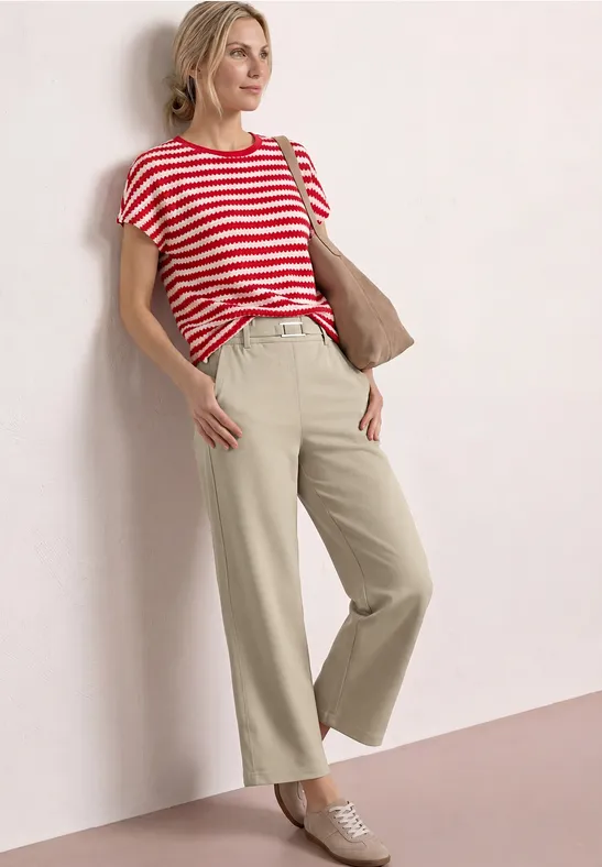 Pantalon Straight Legs avec détail de boucle cobble stone