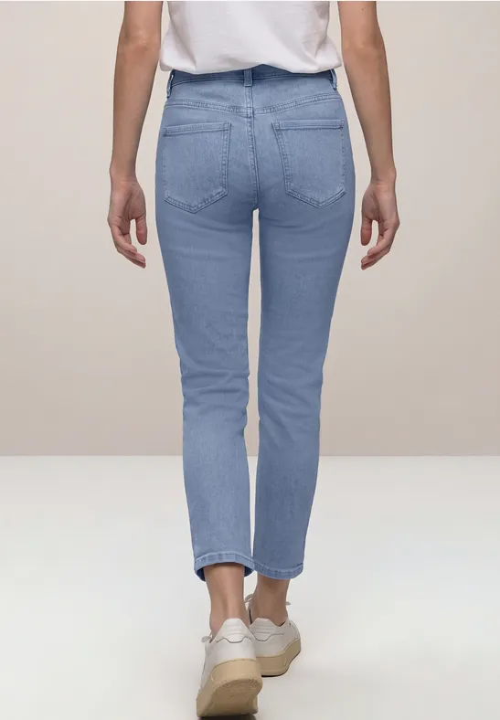 7/8 Slim Leg Jeans im Casual Fit light blue random wash