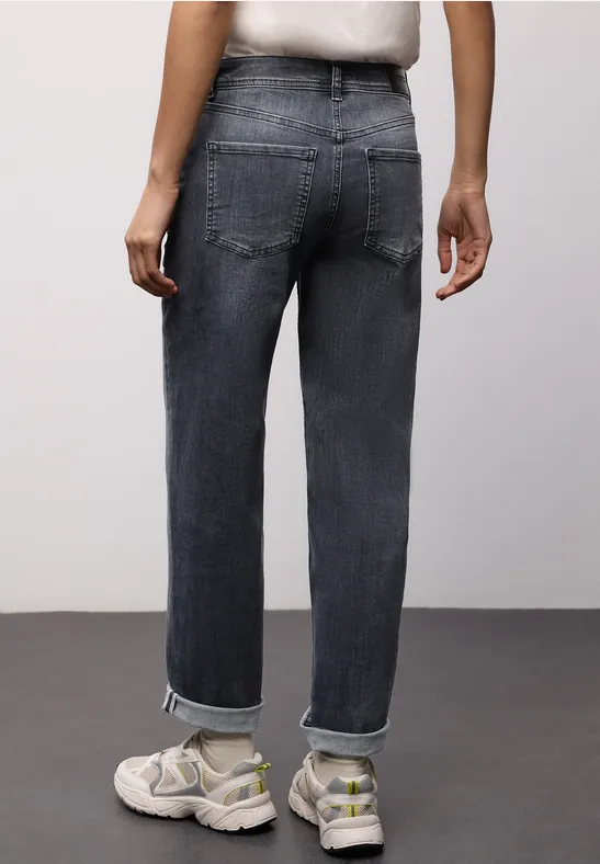 Straight Leg Jeans Steel Grey washed