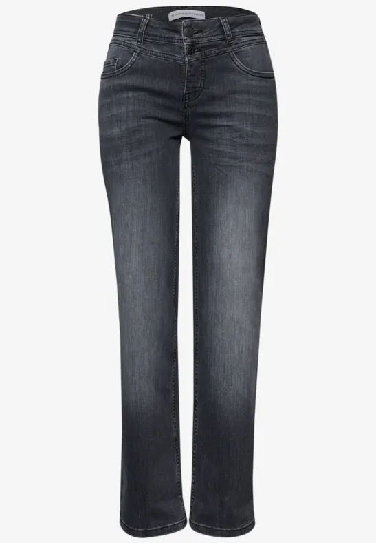 Straight Leg Jeans Steel Grey washed