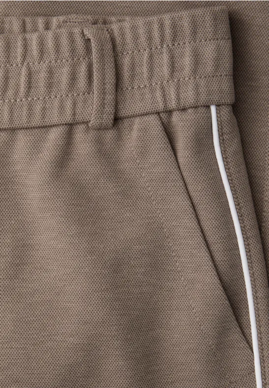 Hose mit Tape-Detail light terra mocha