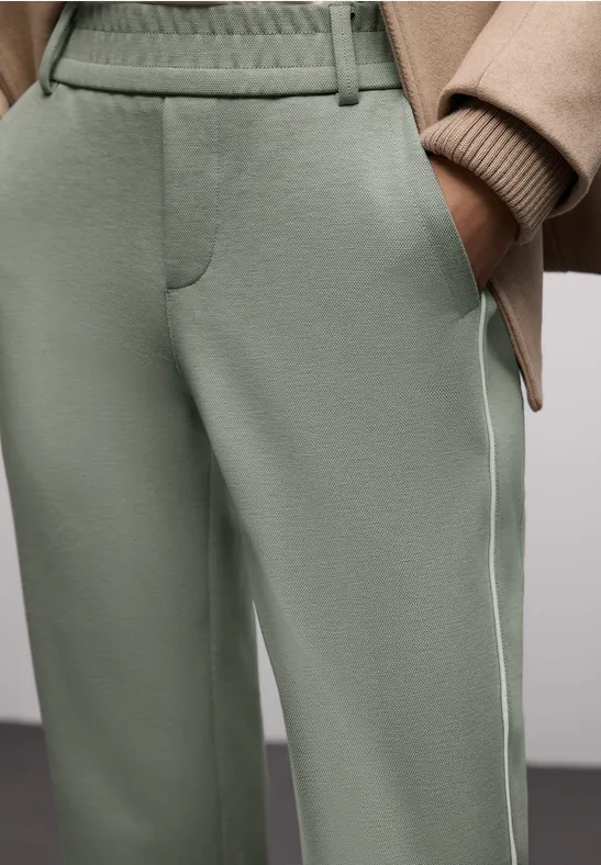 Hose mit Tape-Detail dark mint green