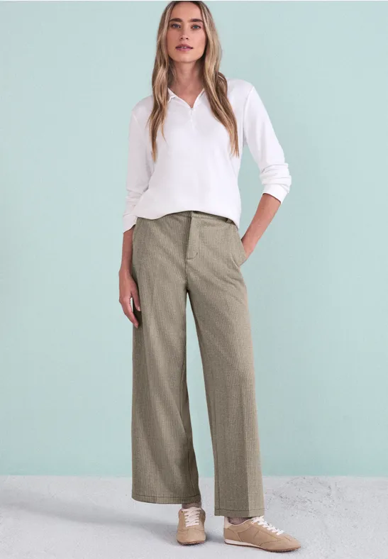 Straight Leg Hose cotton beige