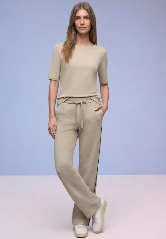 Straight Leg Hose cotton beige