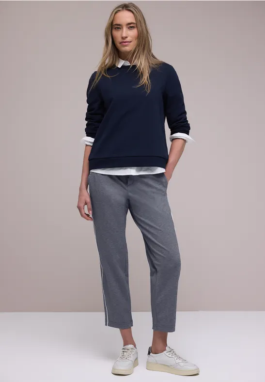 Broek met smalle pijpen shadowed navy