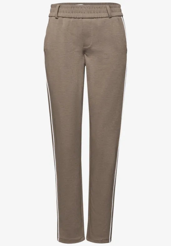 Broek met smalle pijpen light terra mocha