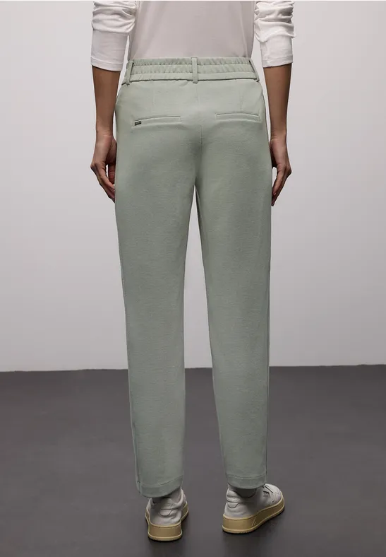 Broek met smalle pijpen dark mint green
