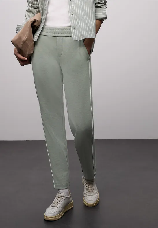 Broek met smalle pijpen dark mint green