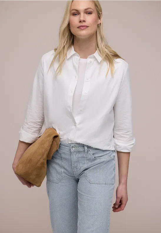 Jeans Straight Legs indigo striped wash