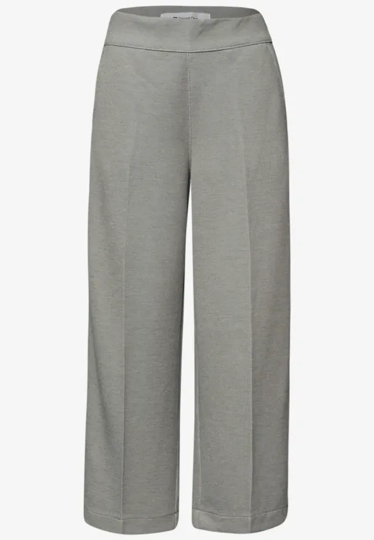 High Waist Wide Leg Hose im Casual Fit dark mint green