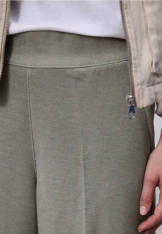 High Waist Wide Leg Hose im Casual Fit dark mint green