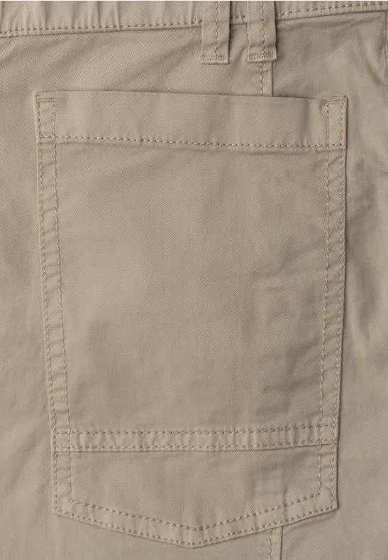 Tapered Leg Hose aus Twill-Ware safari beige