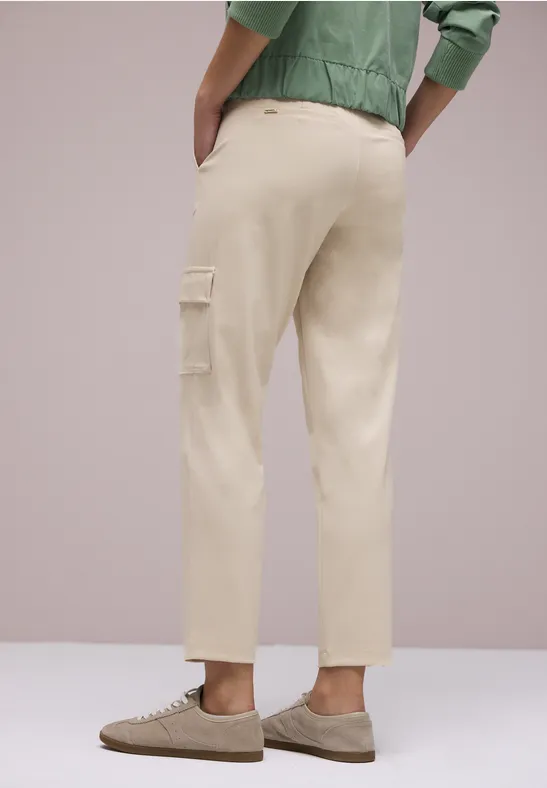 Cargo broek smoke beige