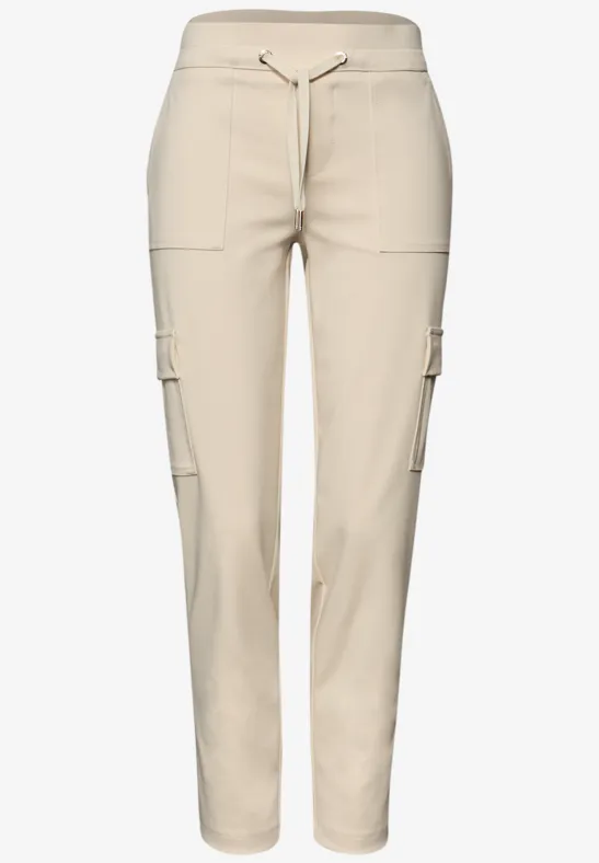 Cargo broek smoke beige