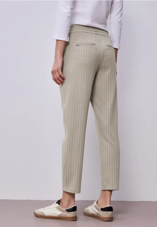 Straight Leg Hose mit Streifen safari beige